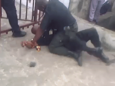 Police fight file photo