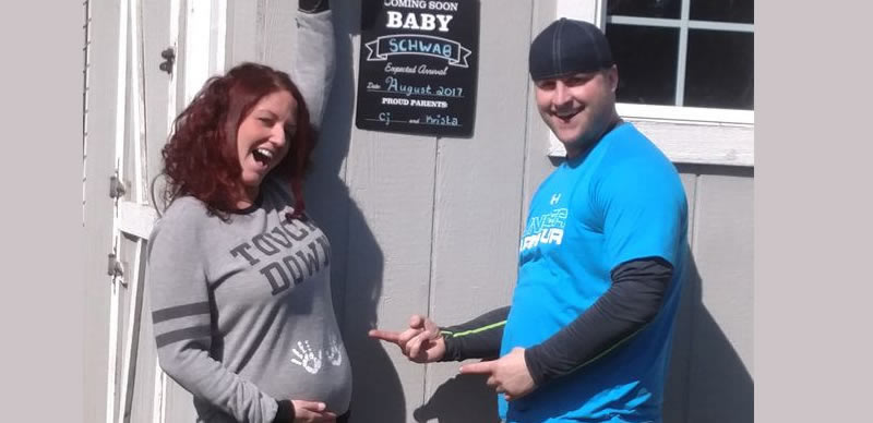 Krista Schwab and her husband,