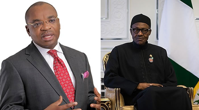 Akwa Ibom State Governor Udom Emmanuel and President Muhammadu Buhari.