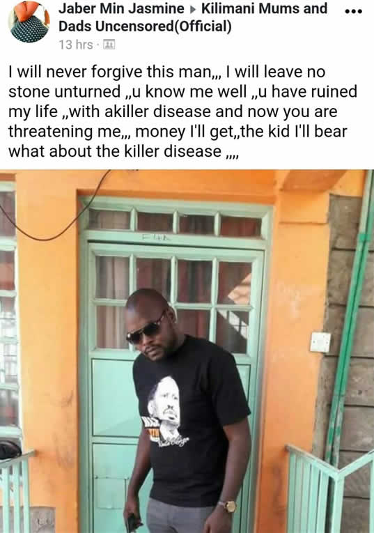 Kenyan lady accuses man of infecting her with killer disease