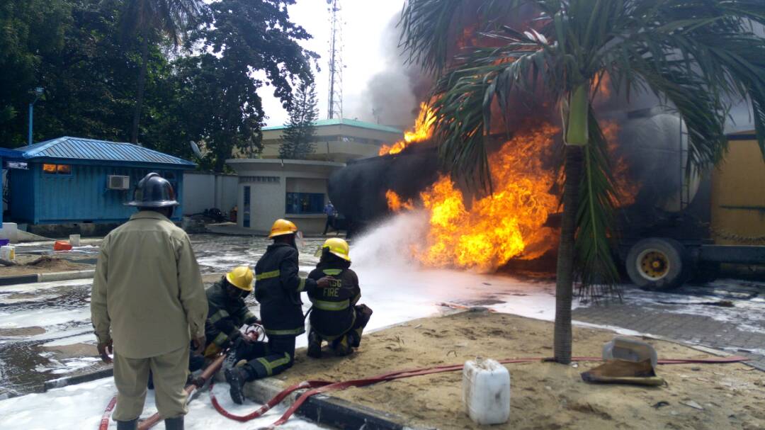 Fire outbreak at Ecobank