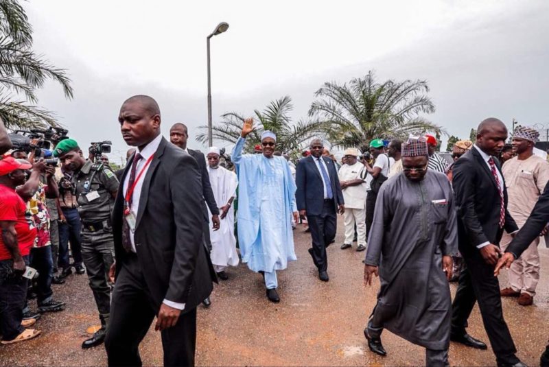 OSUN ELECTION! Buhari arrives in Osogbo [Photos]