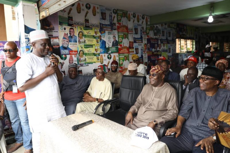 Atiku in a Town Hall meeting in Osun State to canvass for voters support for PDP governorship candidate Ademola Adeleke on Tuesday