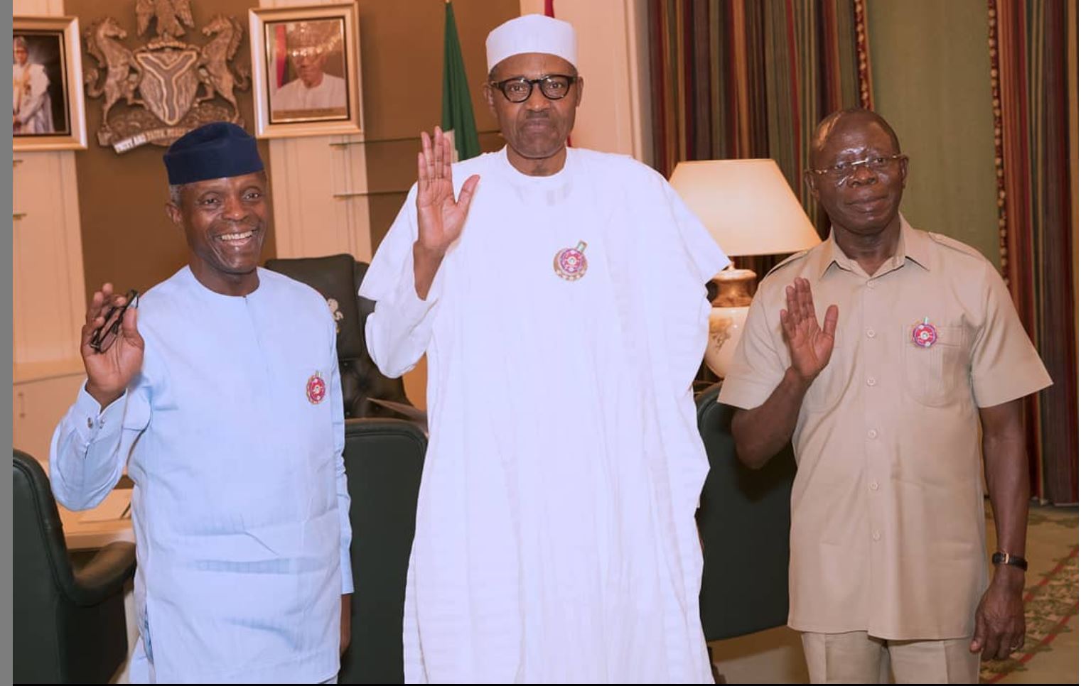Buhari, Osinbajo, Oshiomhole