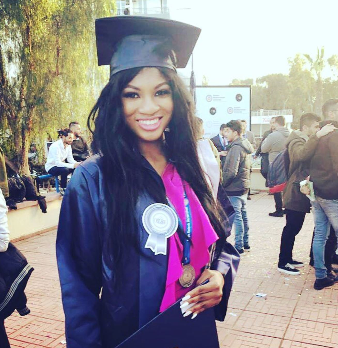 Omotola Ekeinde's first child graduates from University