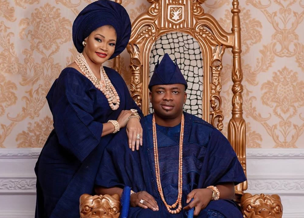 I am lucky to have you, Oba Elegushi tells Olori on 16th wedding anniversary [Photos]
