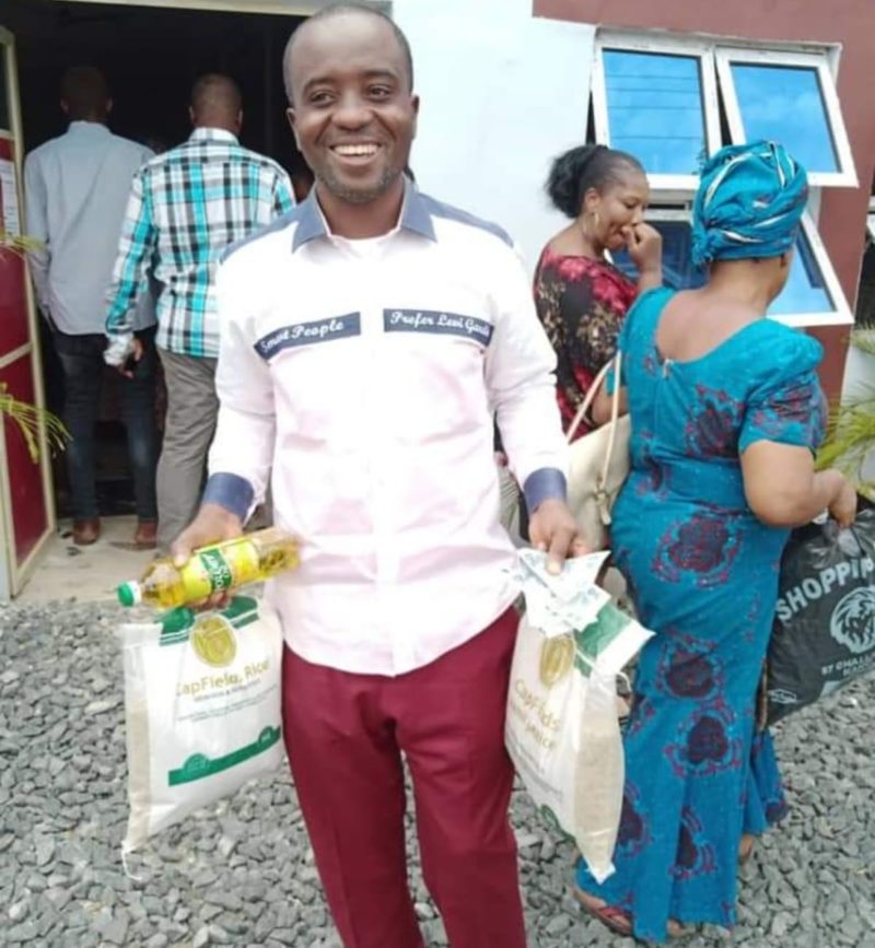 COVID-19: Pastor donates food items, cash, to church members in Awka