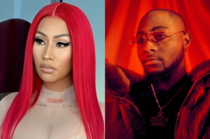 Davido announces collaboration with Nicki Minaj in upcoming album