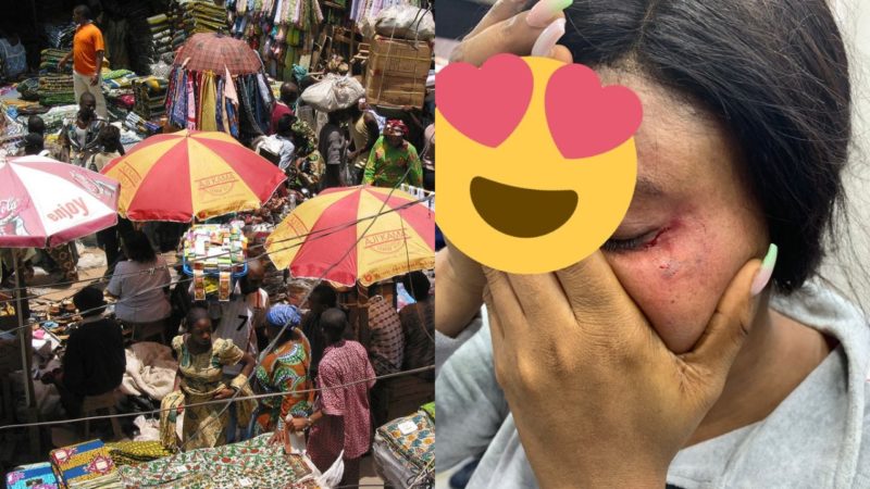 Lagos Island trader allegedly assaults lady because she ignored him (photo)