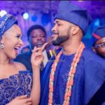 Actress, Adesuwa Etomi eulogises husband, Banky W as he turns 40