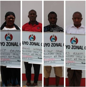 EFCC parades five land scammers for fleecing businessman of  N23m 