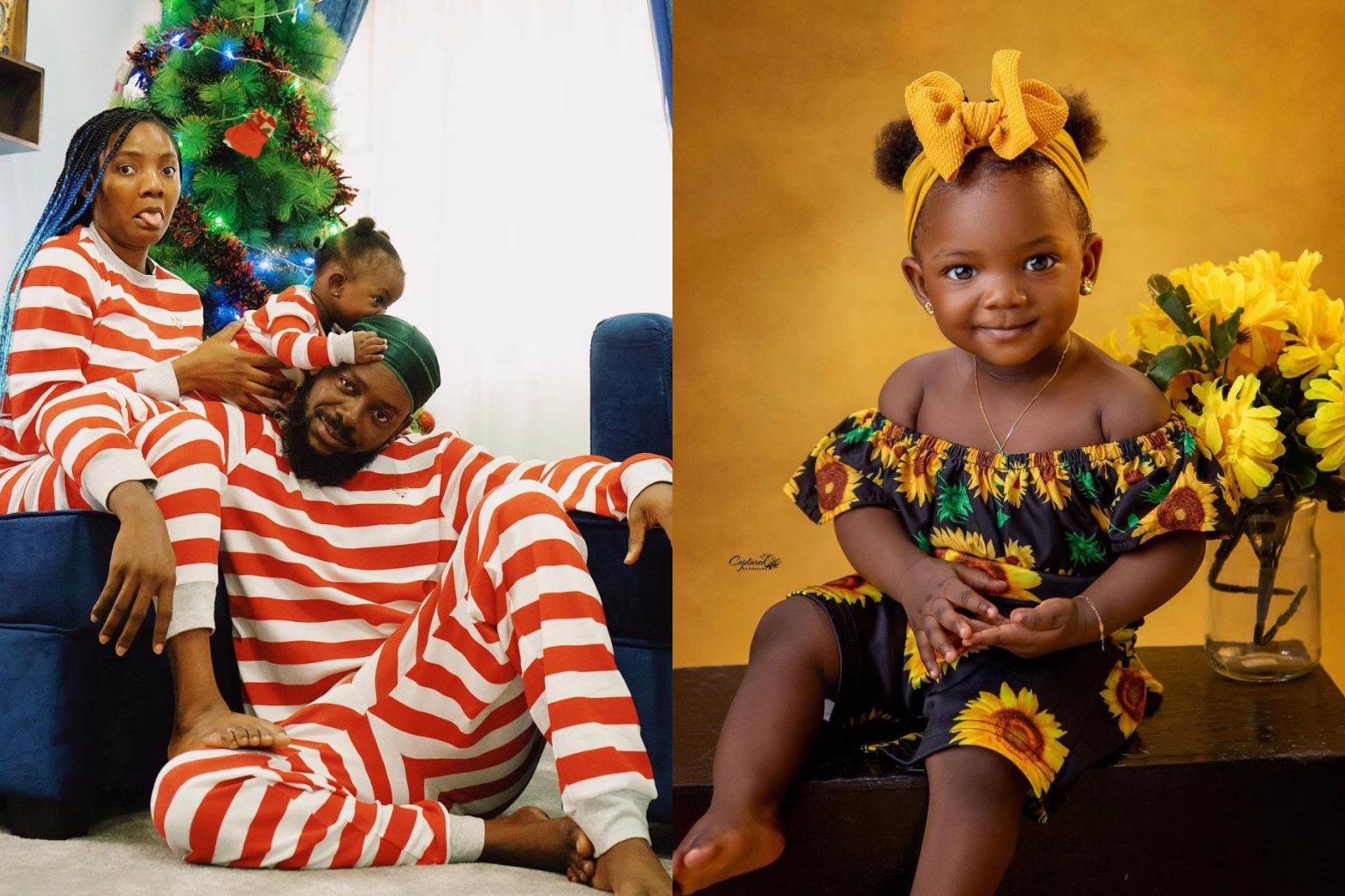 PHOTOS: Adekunle Gold, Simi unveil daughter's face as she turns one