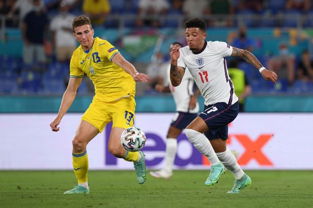 Sancho Ukraine Ferdinand Man Utd England EURO 2020