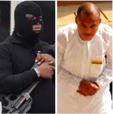 Nnamdi Kanu: DSS deploys masked operatives with motorbikes to Abuja High Court for Monday trial
