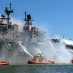 California Navy ship fire