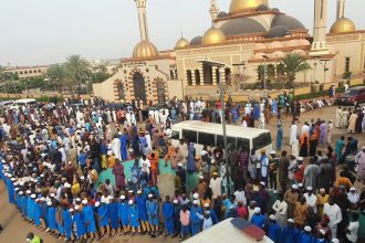 Mourners at the burial of Ilorin Chief Imam. Photo: Dare Akogun