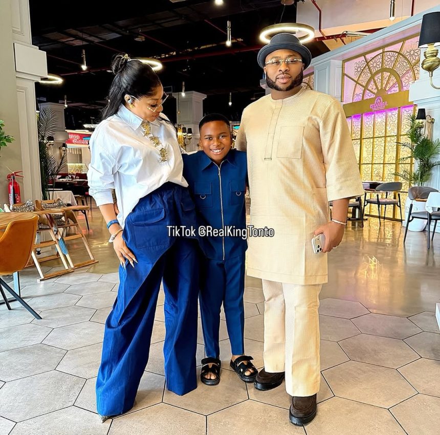 VIDEO: Tonto Dikeh reunites son with ex-husband Churchill